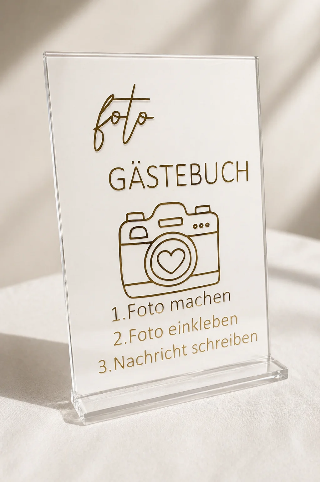 Acrylschild Gästebuch