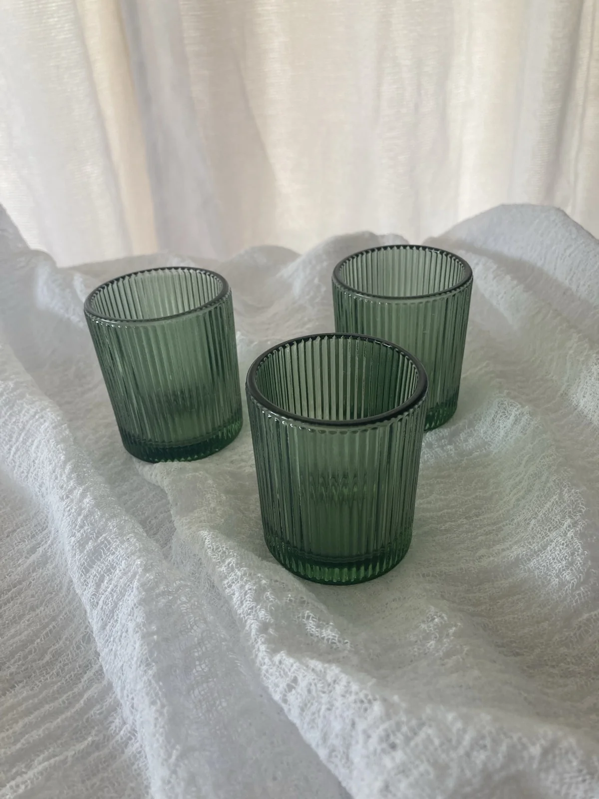 Teelichtglas Grün