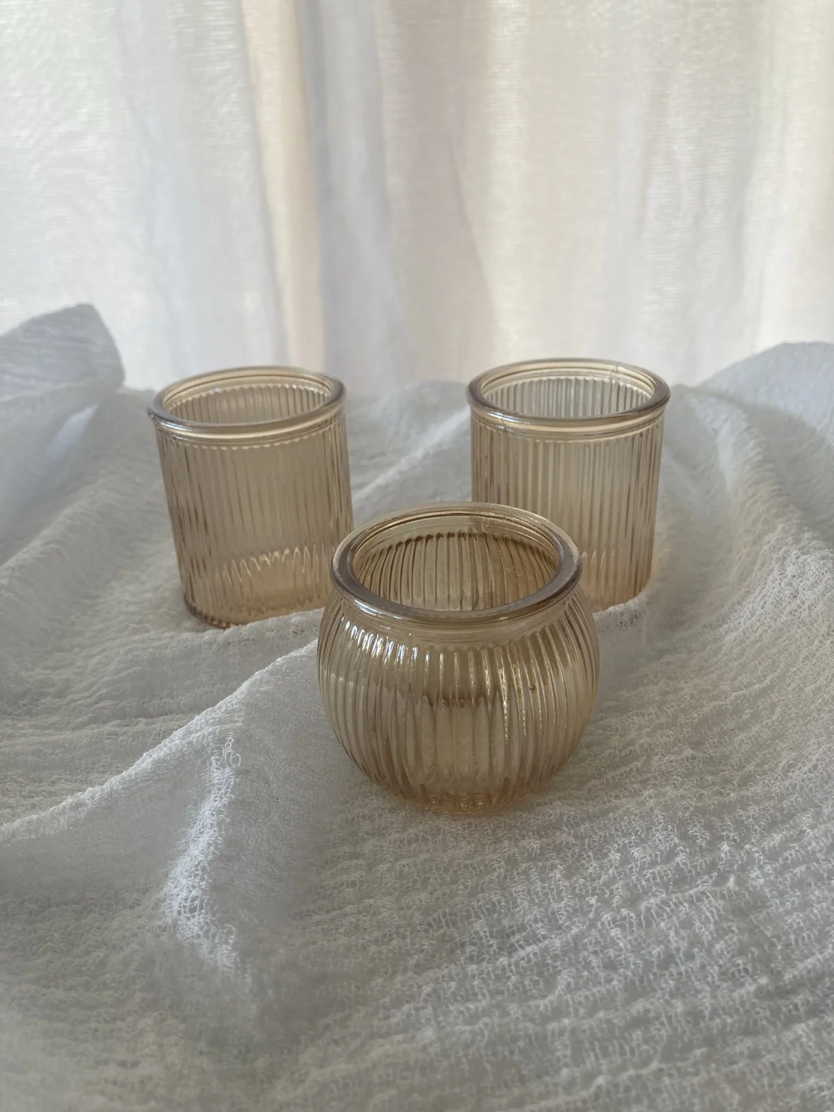Teelichtglas Champagner