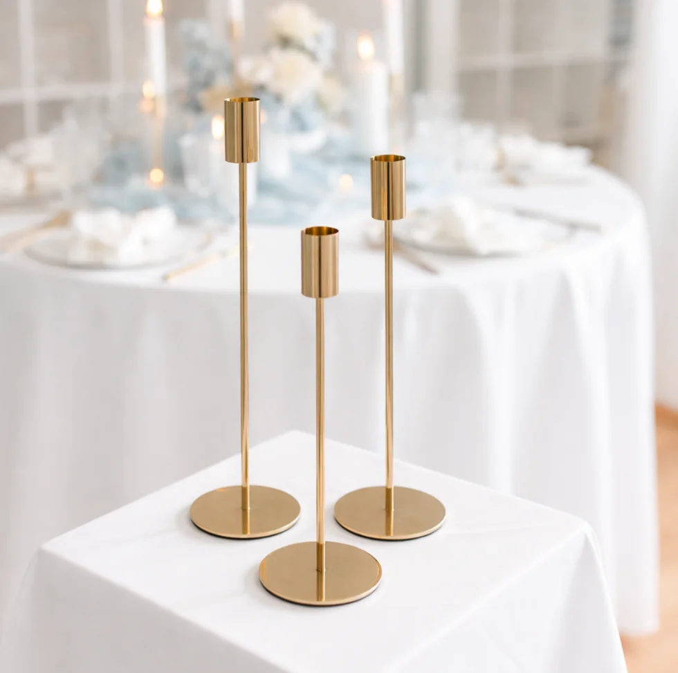 Kerzenständer-Set, Gold (3-teilig)