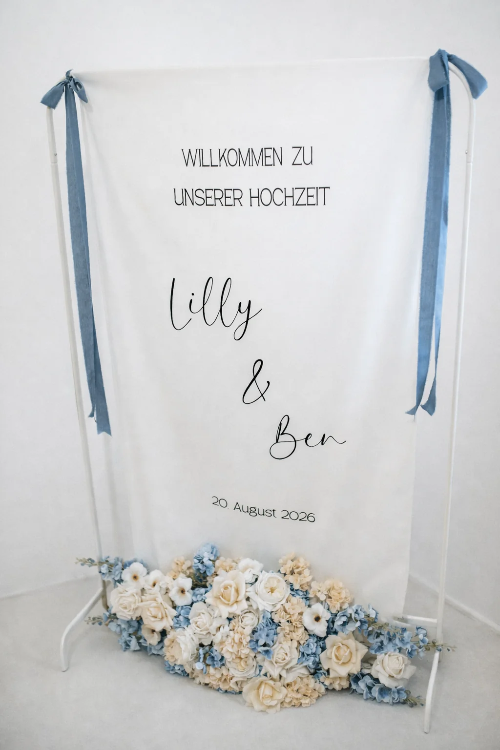 Willkommensschild Leinenbanner